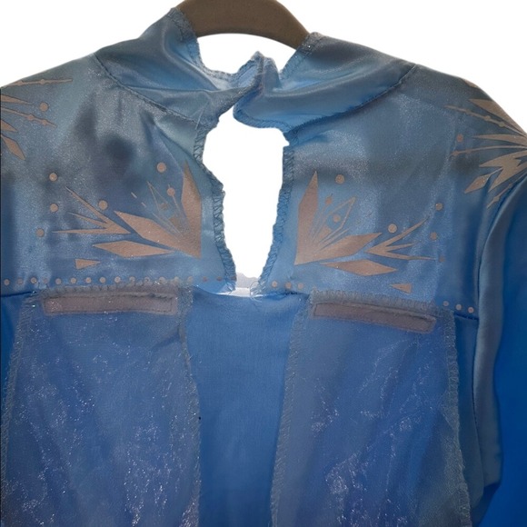 Disney Frozen‎ 2 Elsa Dress Costume Fantasy Play Kids Size 4-6X Blue Sparkle - Picture 5 of 5